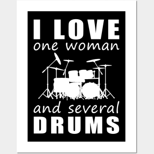 Beats of My Heart - Funny 'I Love One Woman and Several Drums' Tee! Posters and Art